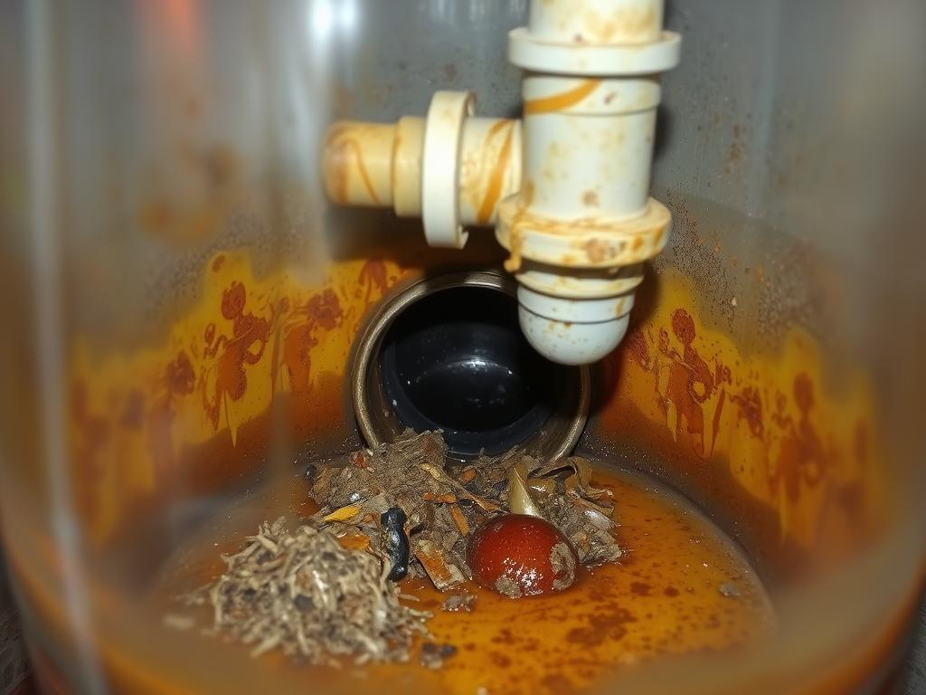 Bak kontrol penuh dengan lemak dan kotoran yang menyebabkan pipa mampet Bak kontrol penuh dengan lemak dan kotoran yang menyebabkan pipa mampet