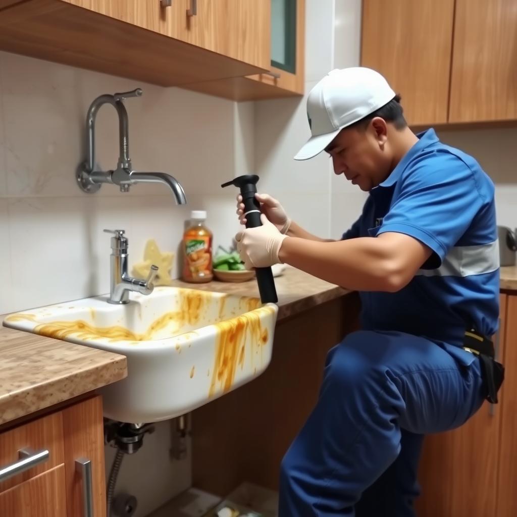 Pelancaran bak cuci piring dan wastafel mampet di Medan Pelancaran bak cuci piring dan wastafel mampet di Medan